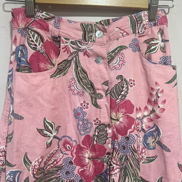 Vintage, 1990's, Cambridge Country Store, Tropical, Floral, Pink, Rose, Blue, Li - Picture 2 of 8